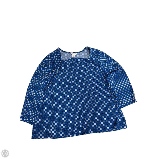 Top 3/4 Sleeve By Liz Claiborne In Multi-colored, Size: 1x