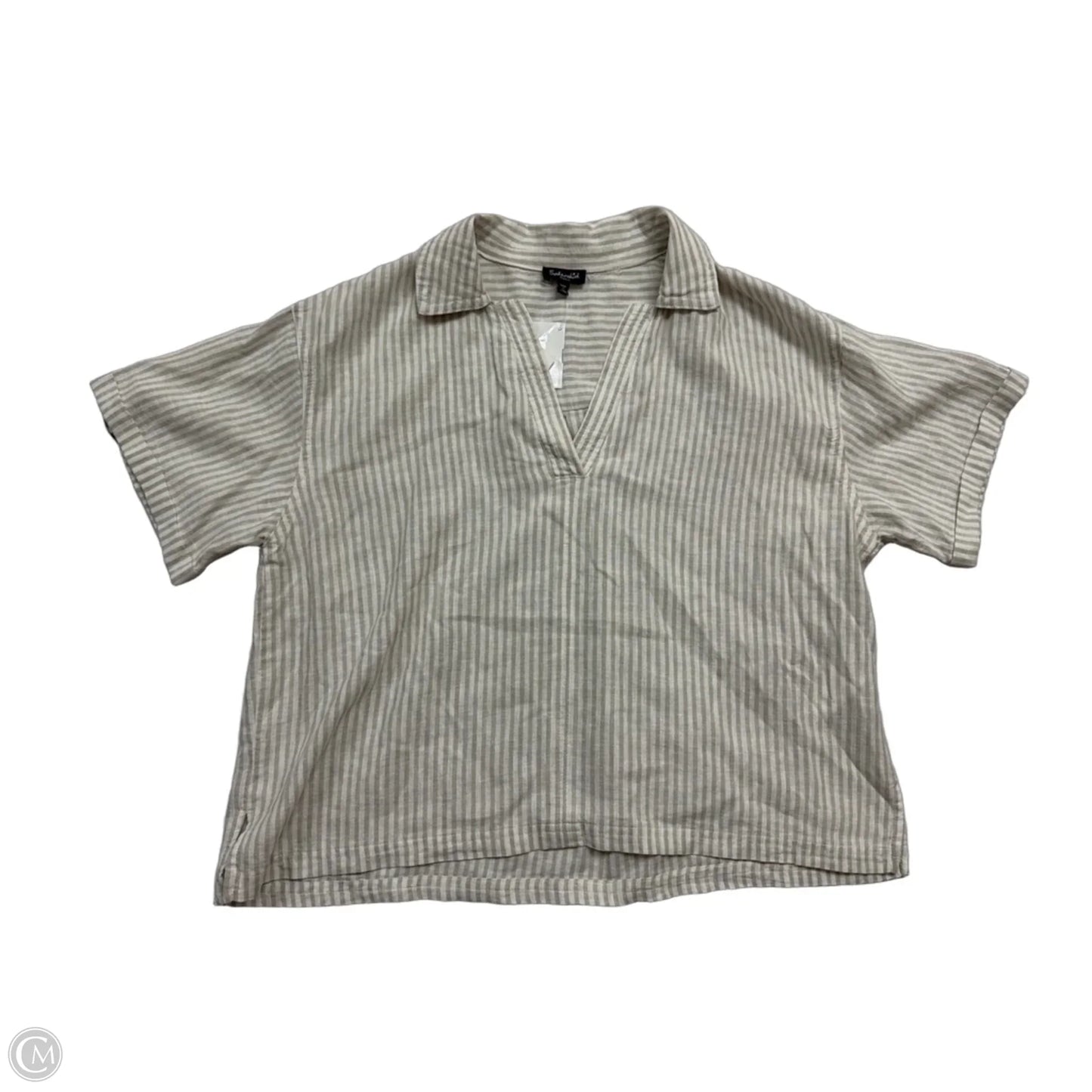 Top Short Sleeve By Splendid In Striped Pattern, Size: S