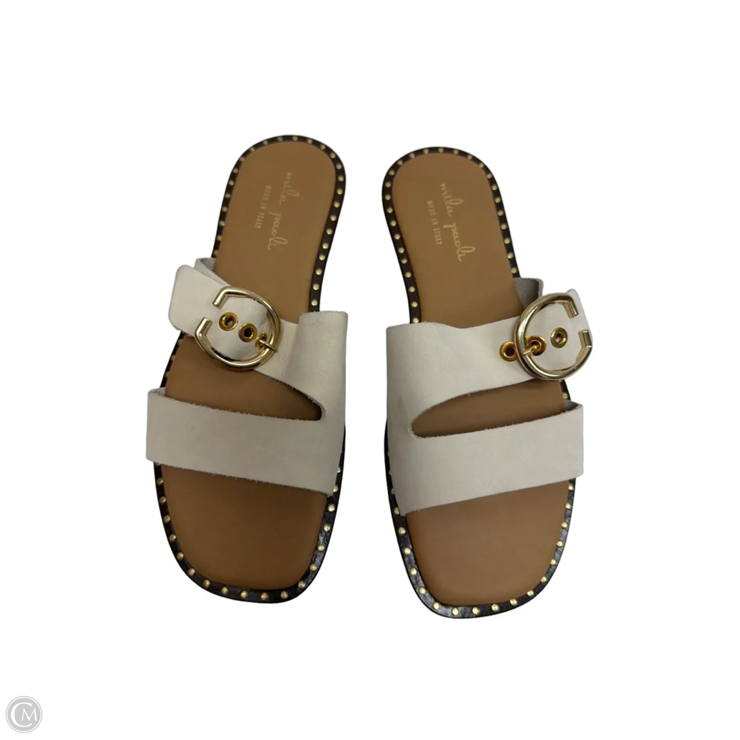 Sandals Flats By Clothes Mentor In Cream, Size: 7.5
