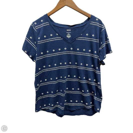 Top Short Sleeve By Sonoma In Navy, Size: 1x