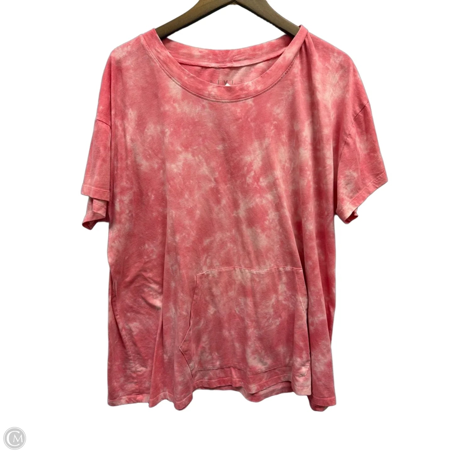 Athletic Top Short Sleeve By Livi Active In Pink, Size: 2x