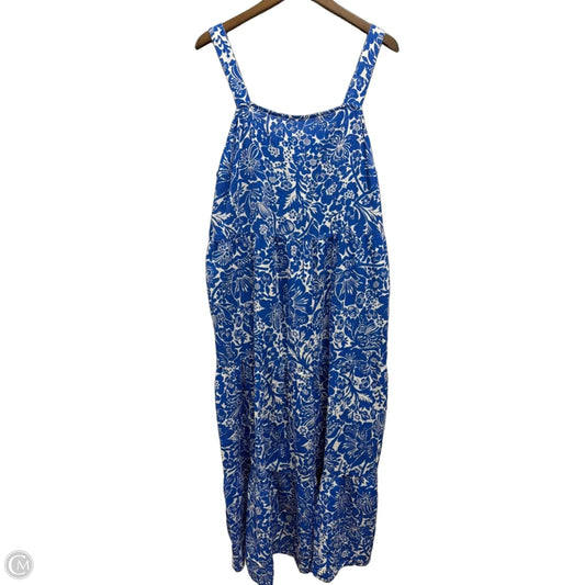 Dress Casual Maxi By Sonoma In Blue & White, Size: 1x