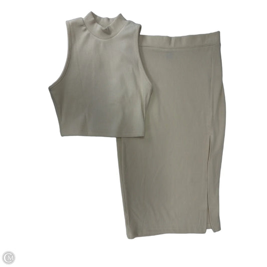 Skirt Set 2pc By Shein In Cream, Size: S