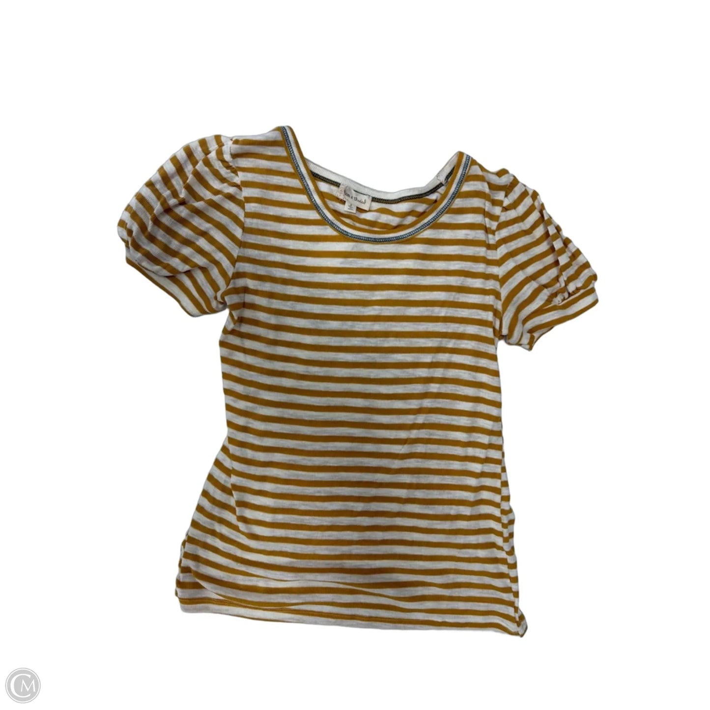 Top Short Sleeve By Hem & Thread In Striped Pattern, Size: S