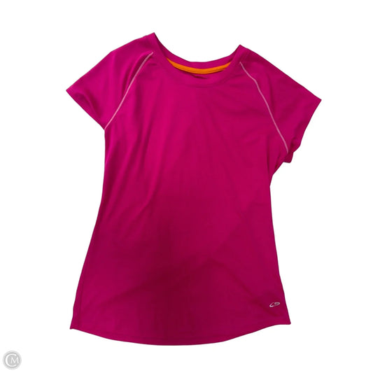Athletic Top Short Sleeve By Champion In Pink, Size: L