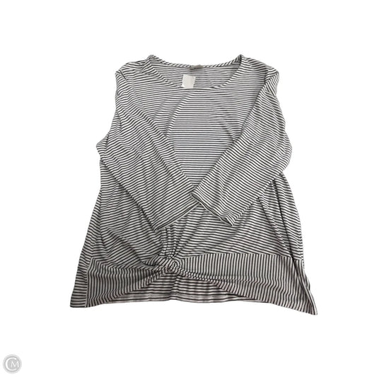 Top Long Sleeve By Chicos In Striped Pattern, Size: Xl