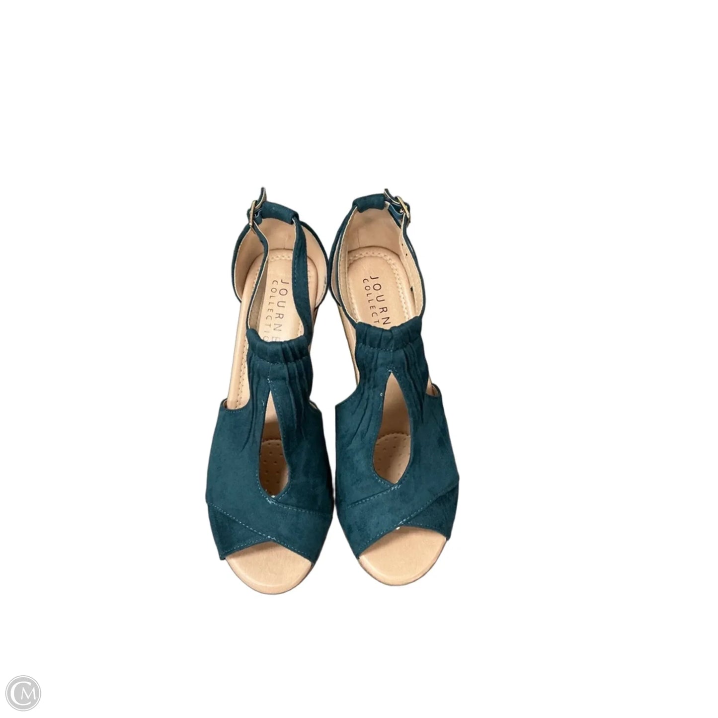 Shoes Heels Wedge By Journee In Blue, Size: 8