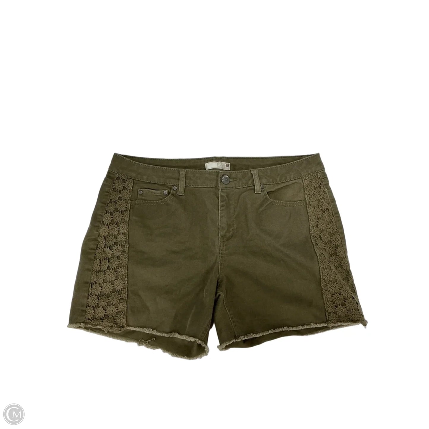 Shorts By Route 66 In Green Denim, Size: 16