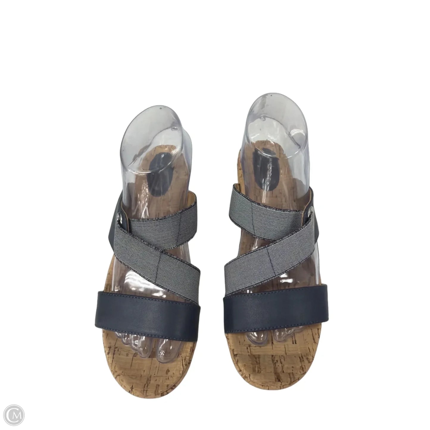 Sandals Heels Wedge By Hush Puppies In Navy, Size: 8