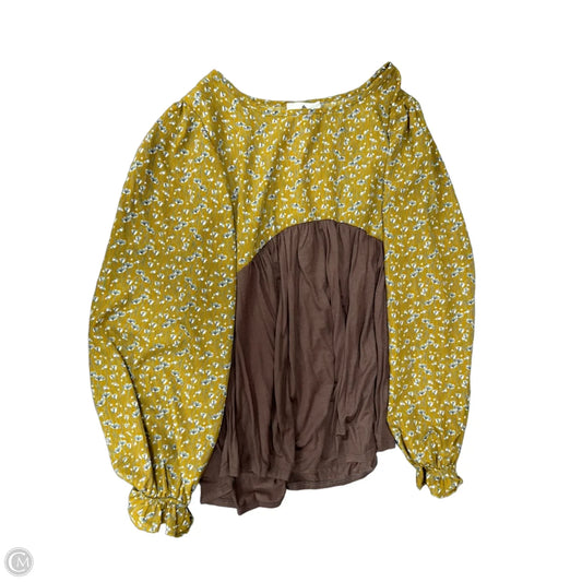 Top Long Sleeve By Betseys Boutique Shop In Floral Print, Size: L