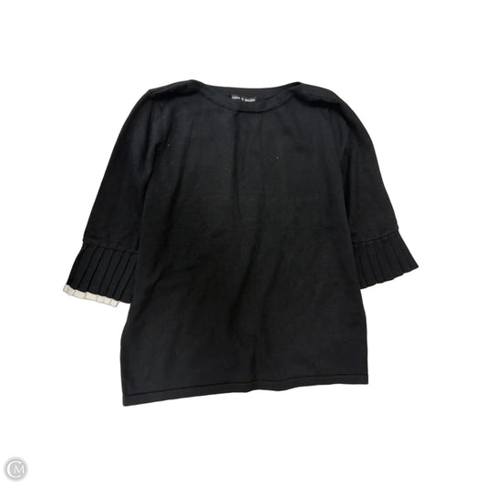 Top Short Sleeve By Cable And Gauge In Black, Size: L