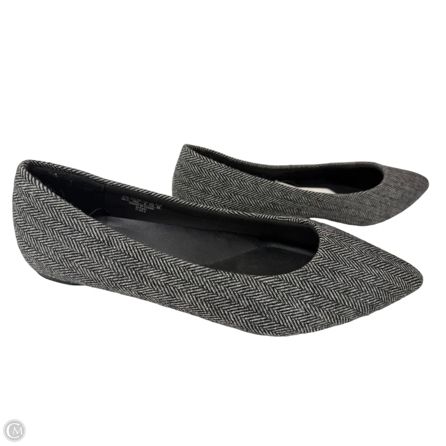 Shoes Flats By Uniqlo In Black & Grey, Size: 9