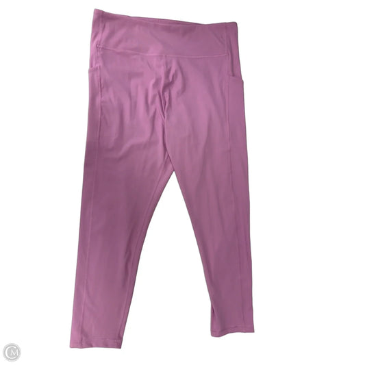 Athletic Leggings By Tek Gear In Pink, Size: 1x