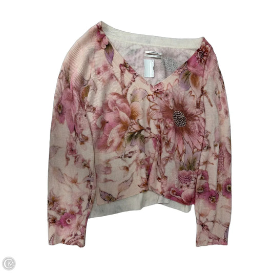 Top Long Sleeve By Anthropologie In Floral Print, Size: M
