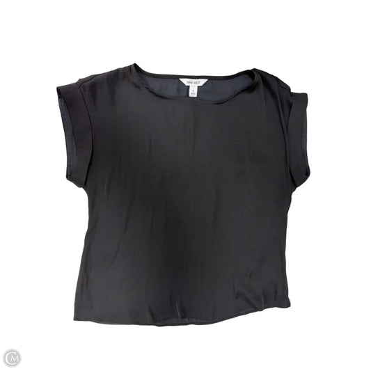 Top Short Sleeve By Nine West Apparel In Black, Size: S
