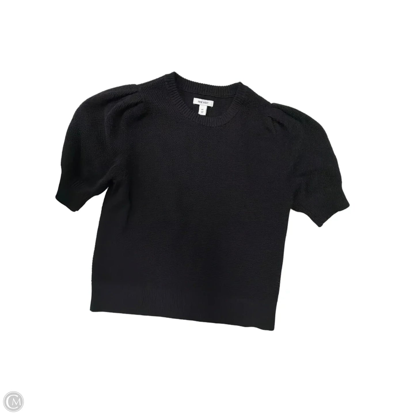 Top Short Sleeve By Nine West Apparel In Black, Size: M