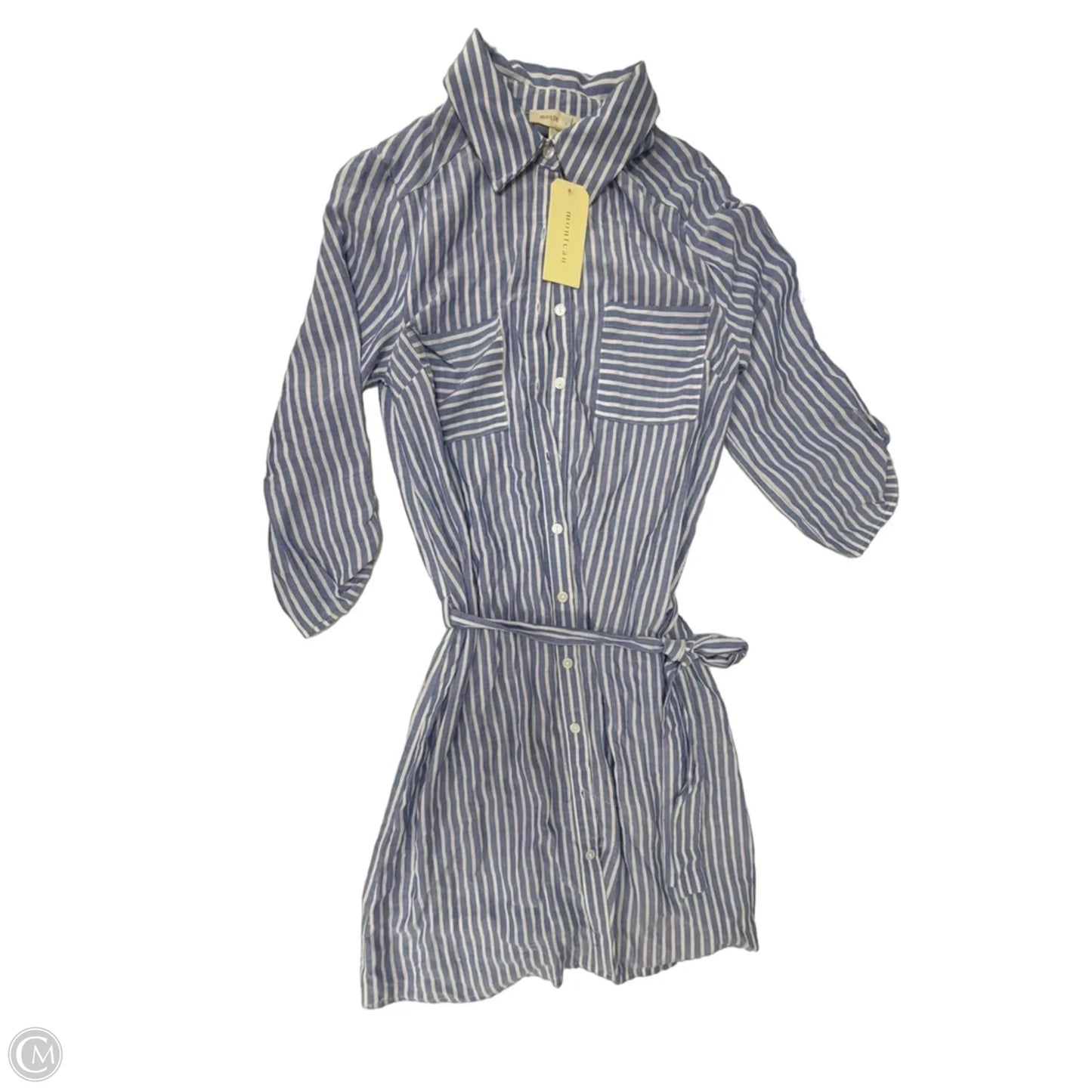 Dress Casual Midi By Monteau In Striped Pattern, Size: S