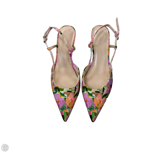 Shoes Heels Kitten By Nine West In Floral Print, Size: 9.5