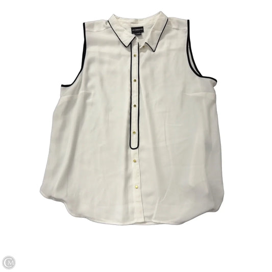 Top Sleeveless By Liz Claiborne In Black & White, Size: 1x