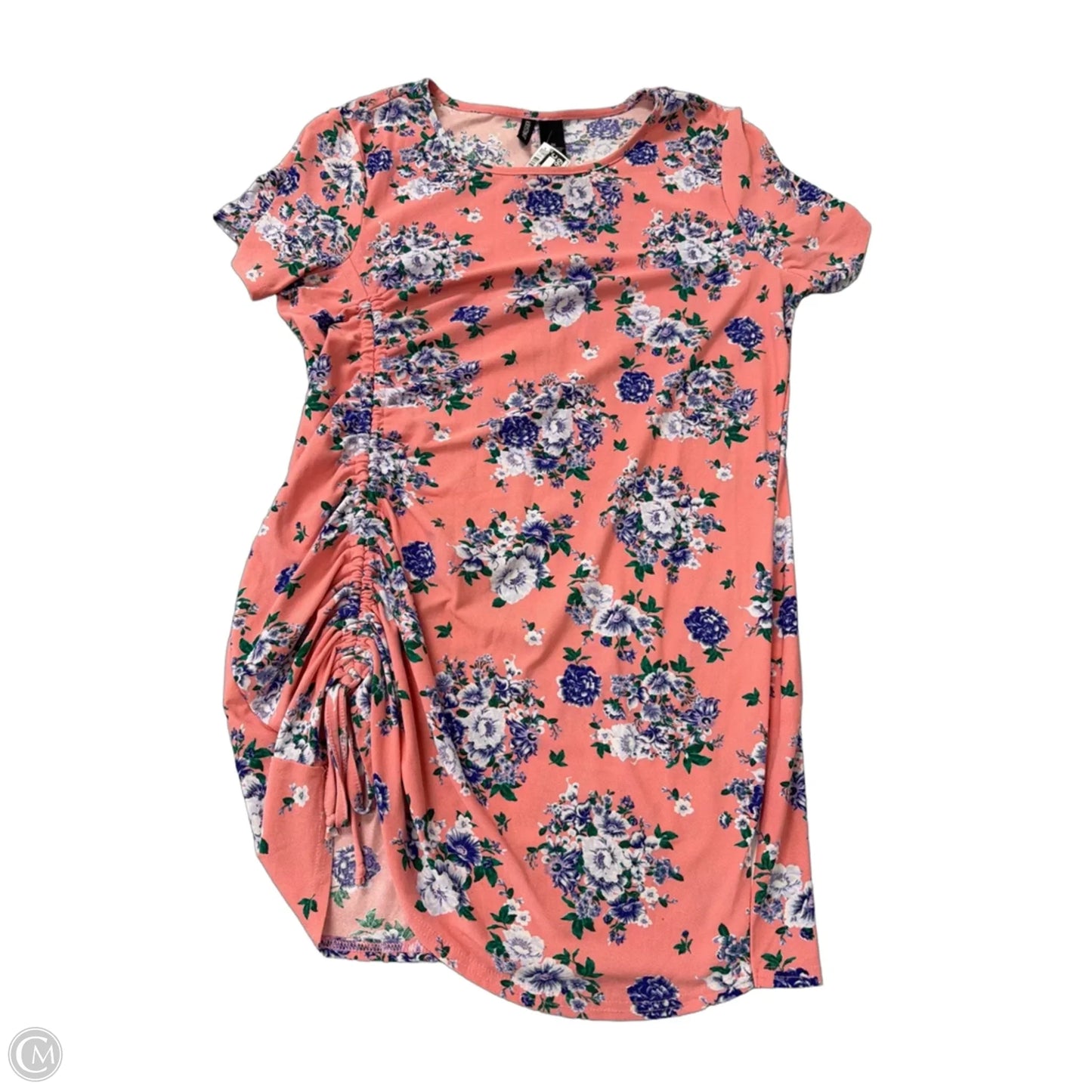 Top Short Sleeve By Clothes Mentor In Floral Print, Size: 1x
