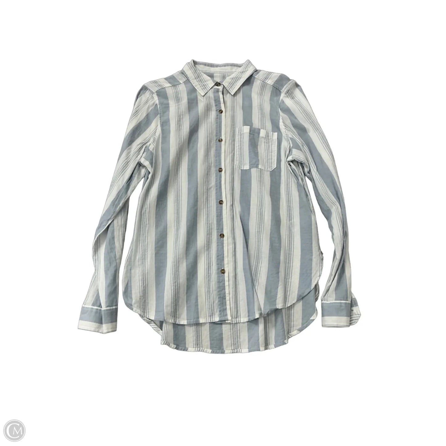 Top Short Sleeve By Universal Thread In Striped Pattern, Size: M