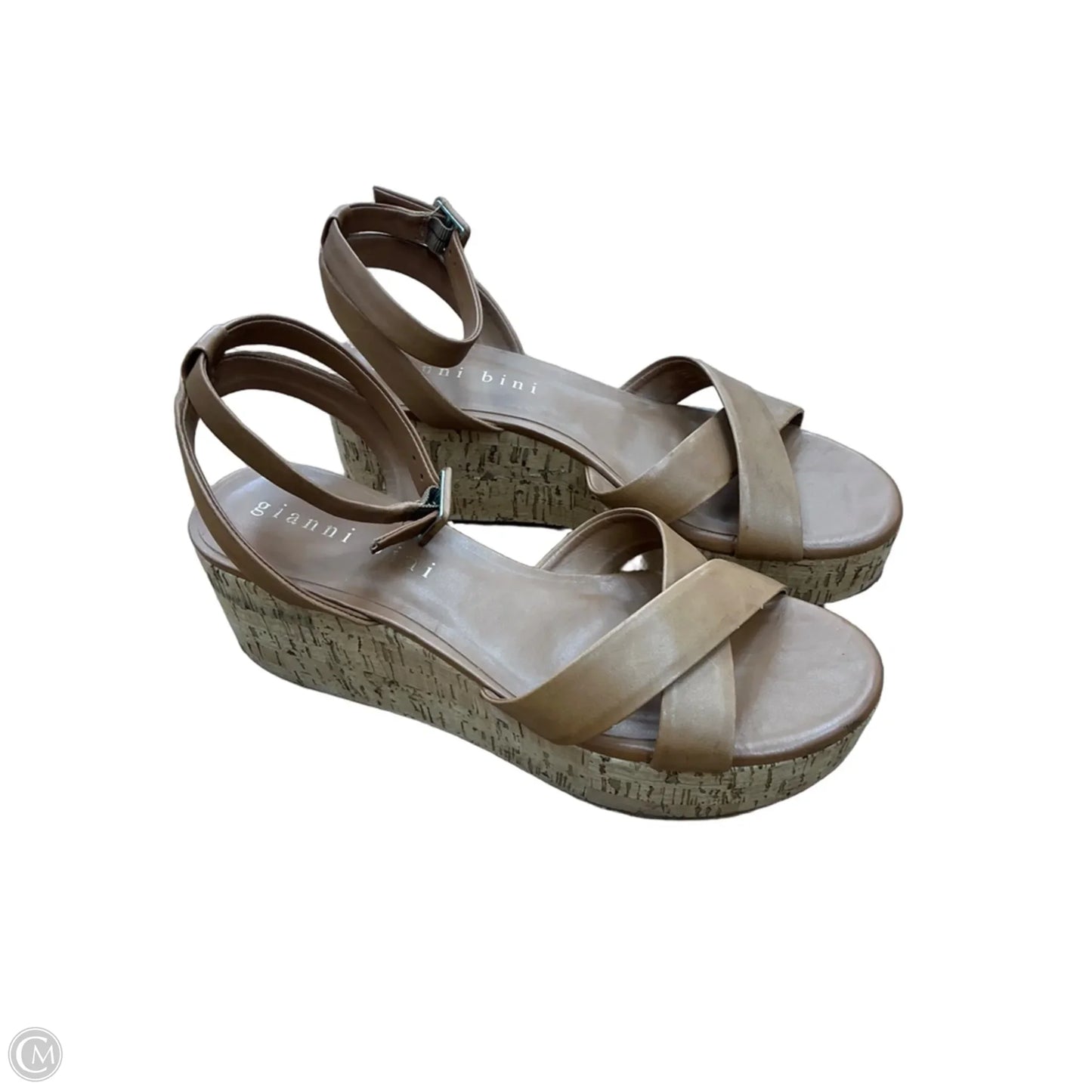 Sandals Heels Platform By Giani Bernini In Brown, Size: 9.5