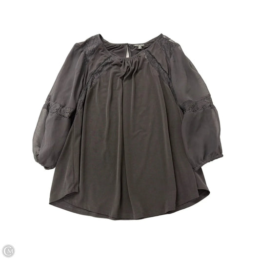 Top Long Sleeve By Roz And Ali In Black, Size: 1x