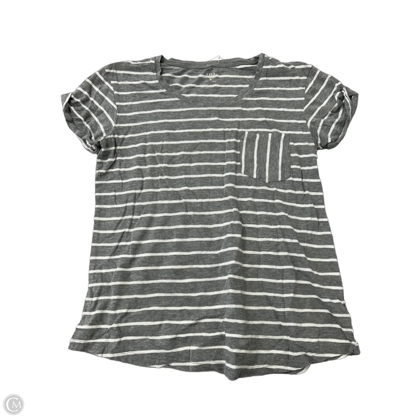 Top Short Sleeve Basic By Ana In Striped Pattern, Size: M
