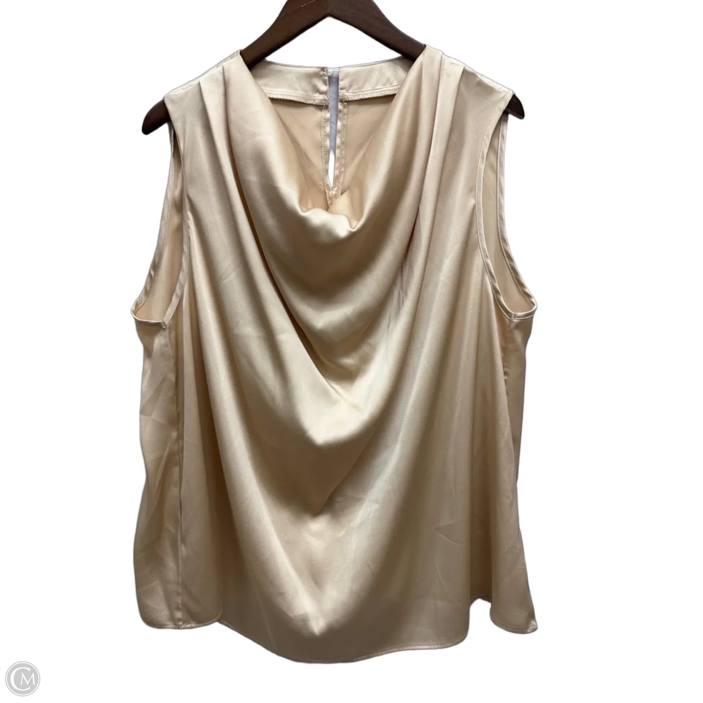 Top Sleeveless By Shein In Tan, Size: 4x
