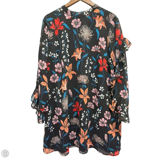 Dress Casual Short By Who What Wear In Floral Print, Size: 1x