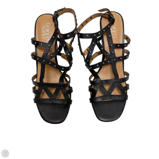 Sandals Heels Block By Franco Sarto In Black, Size: 9.5