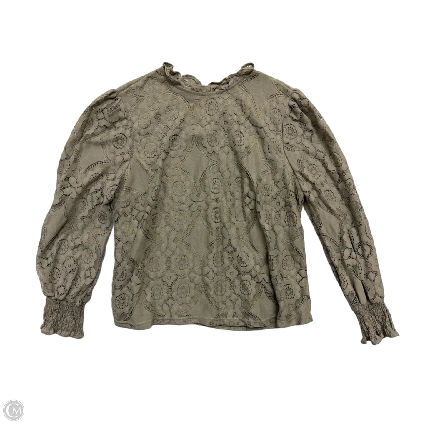 Top Long Sleeve By Ultra Pink In Grey, Size: L