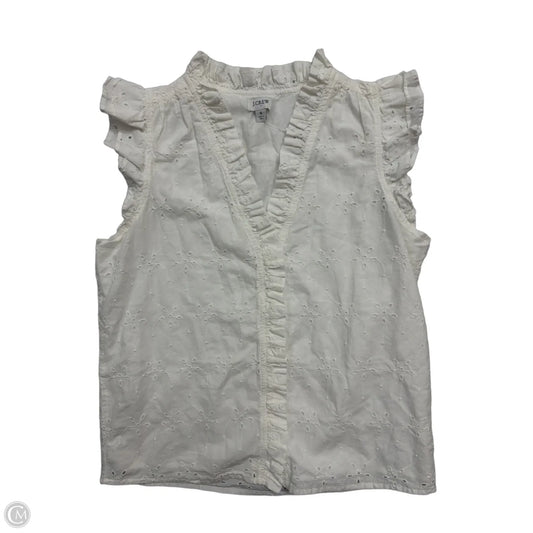 Top Sleeveless By J. Crew In White, Size: S