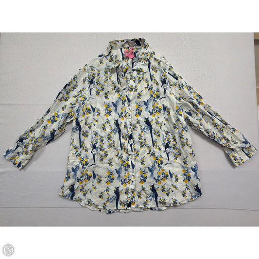 Top Long Sleeve By Isaac Mizrahi In Multi-colored, Size: 1x