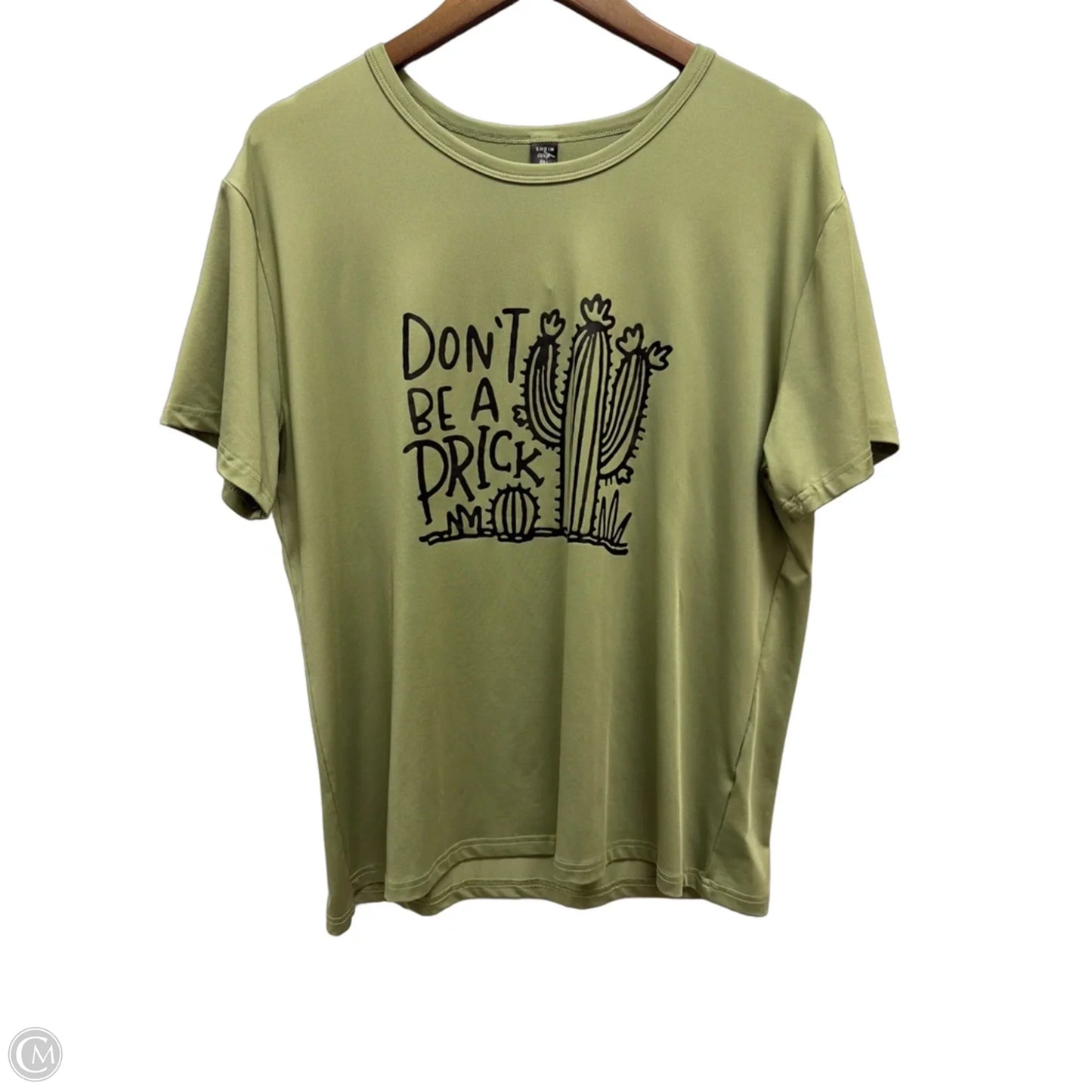 Top Short Sleeve By Shein In Green, Size: Xl