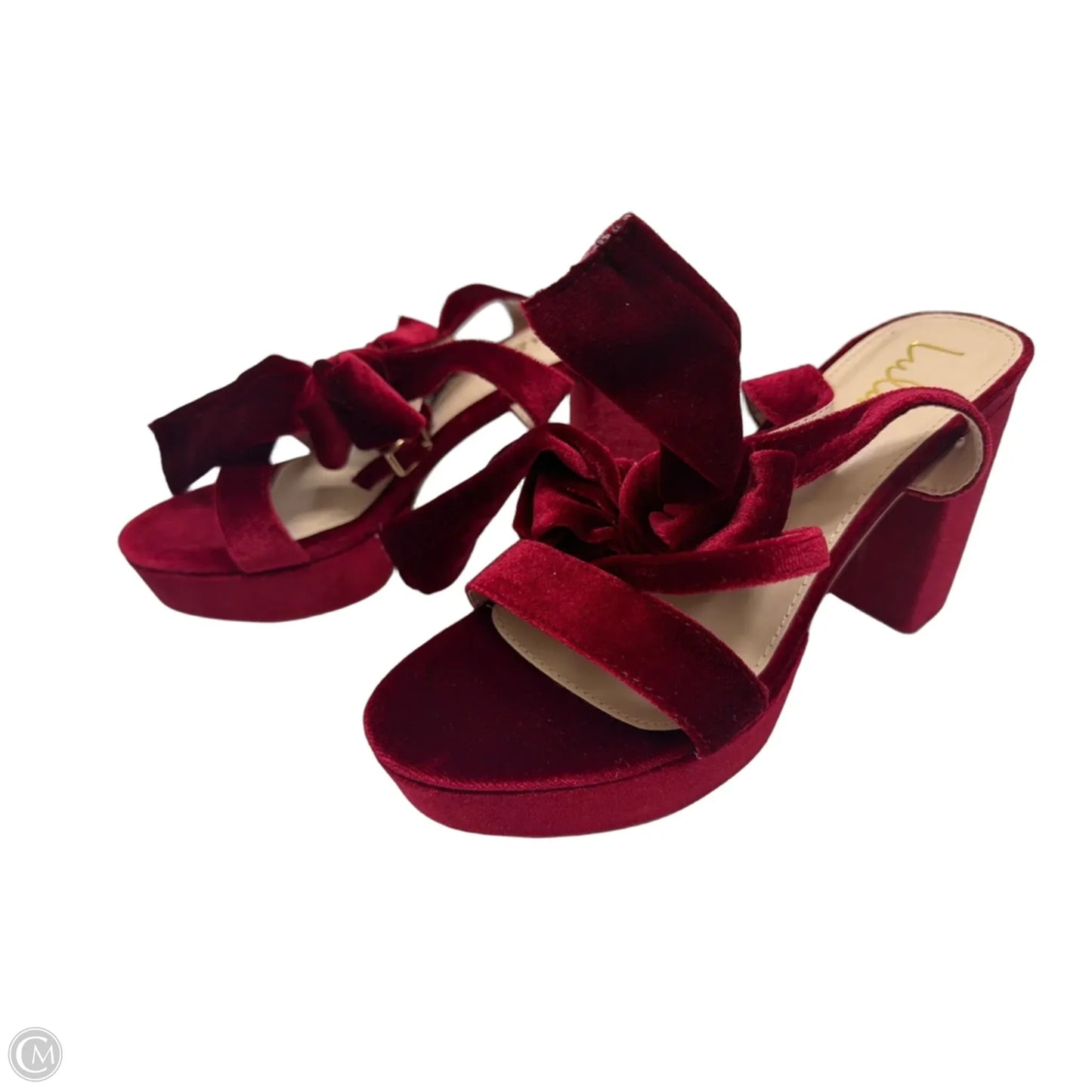 Shoes Heels Block By Lulus In Red, Size: 7.5