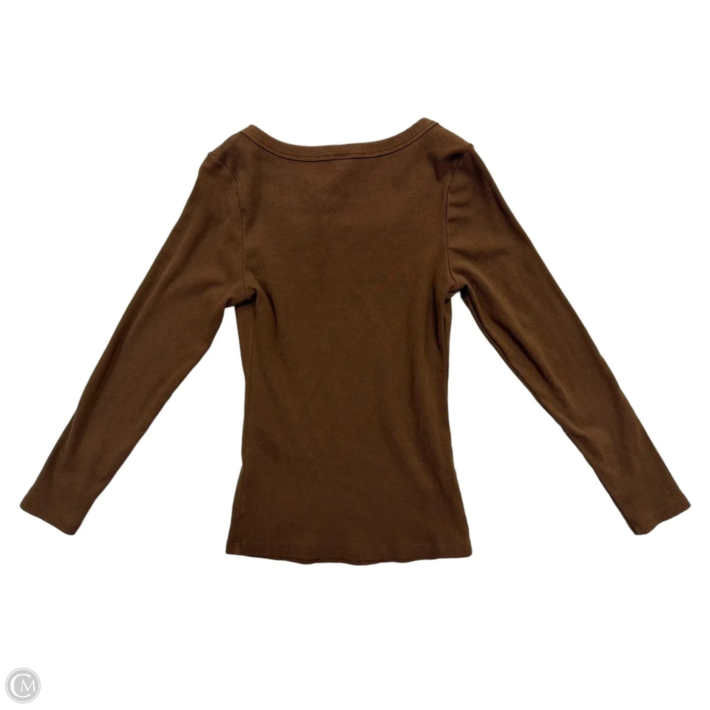 Top Long Sleeve By Automet In Brown, Size: S