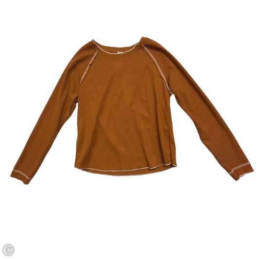Top Long Sleeve By ASVIVID In Orange, Size: M