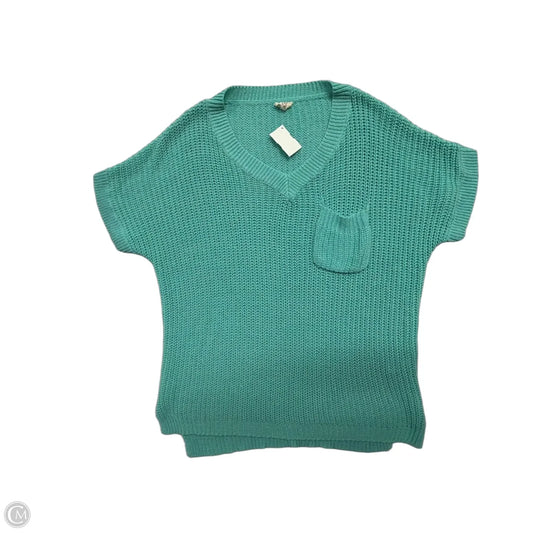 Sweater Short Sleeve By Bibi In Blue, Size: Xl