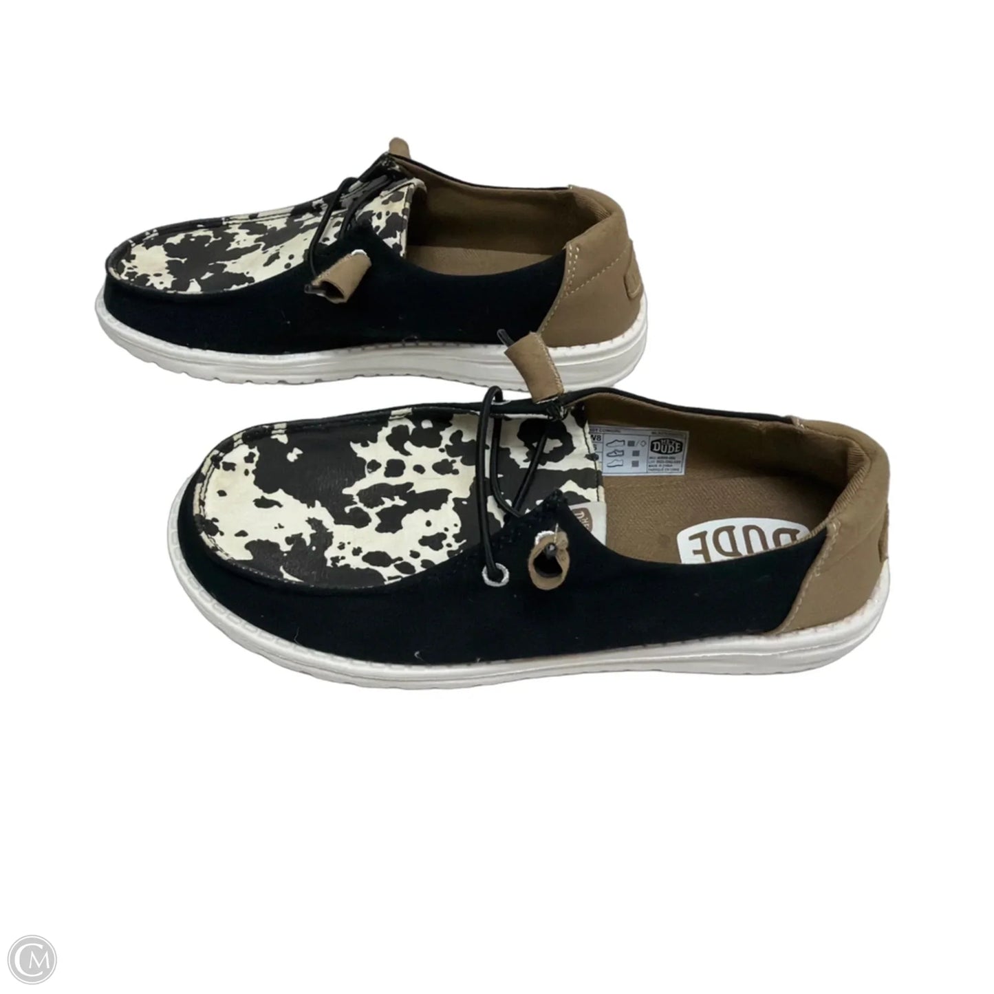 Shoes Flats By Hey Dude In Animal Print, Size: 8