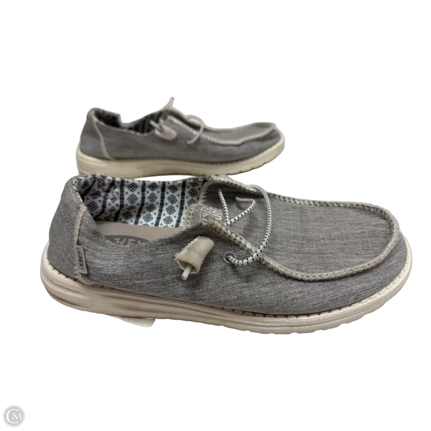 Shoes Flats By Hey Dude In Grey, Size: 8