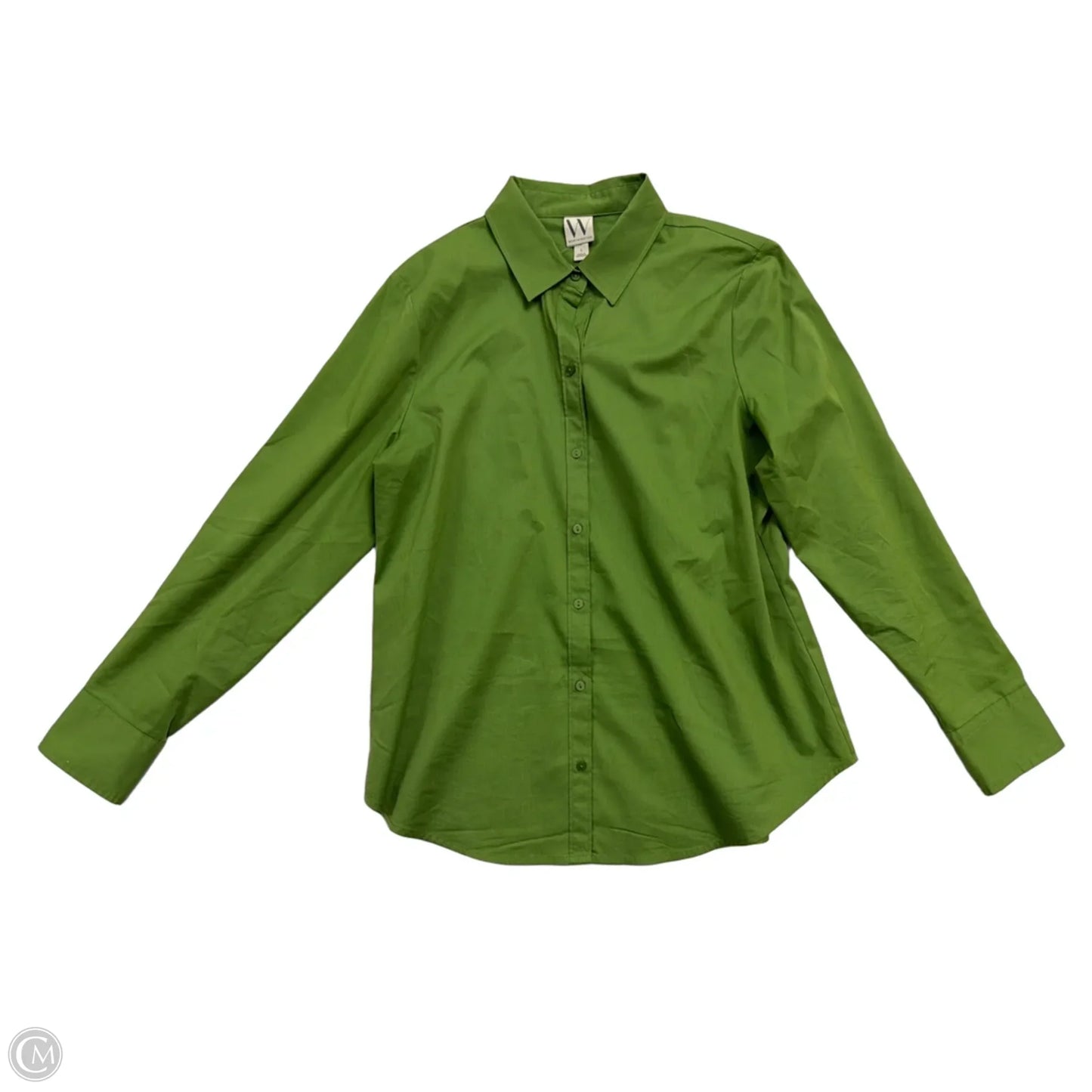 Top Long Sleeve By Worthington In Green, Size: L
