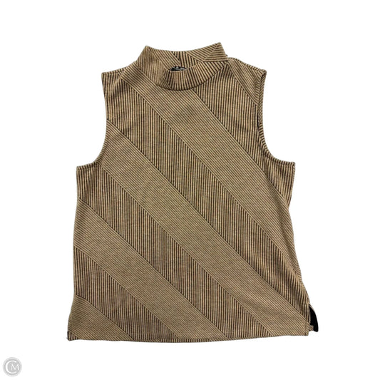 Top Sleeveless By Cable And Gauge In Tan, Size: Lp