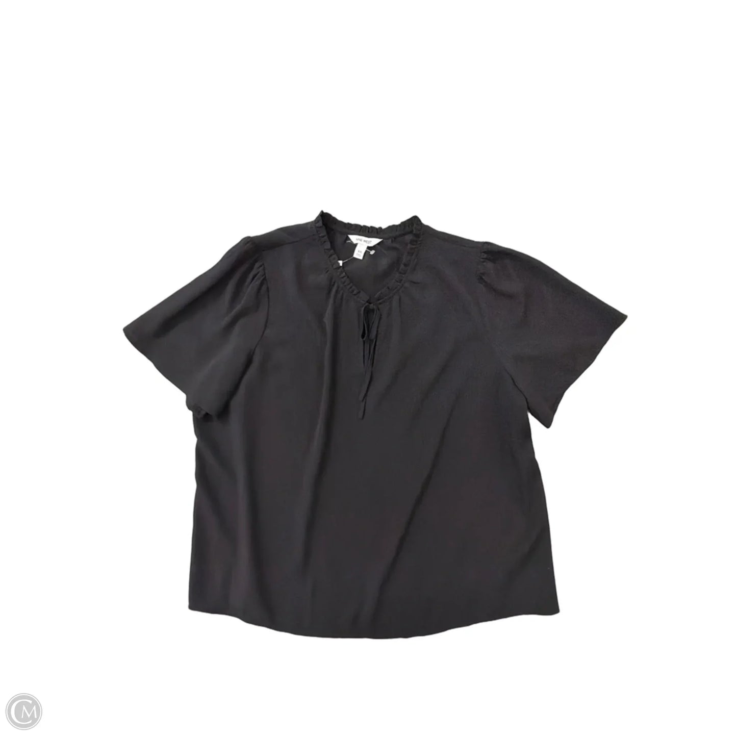 Top Short Sleeve By Nine West Apparel In Black, Size: 1x