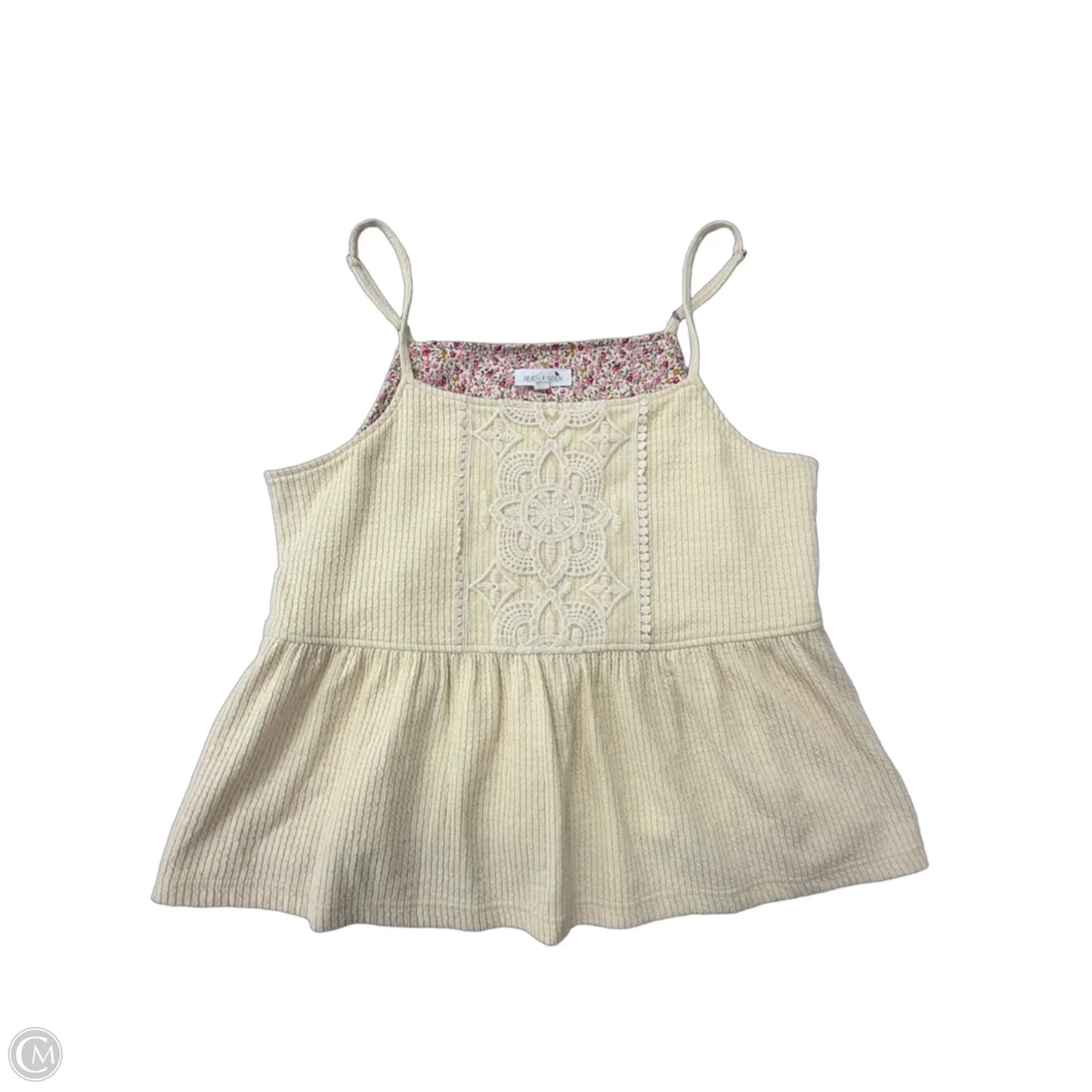 Tank Top By Clothes Mentor In Tan, Size: Xl