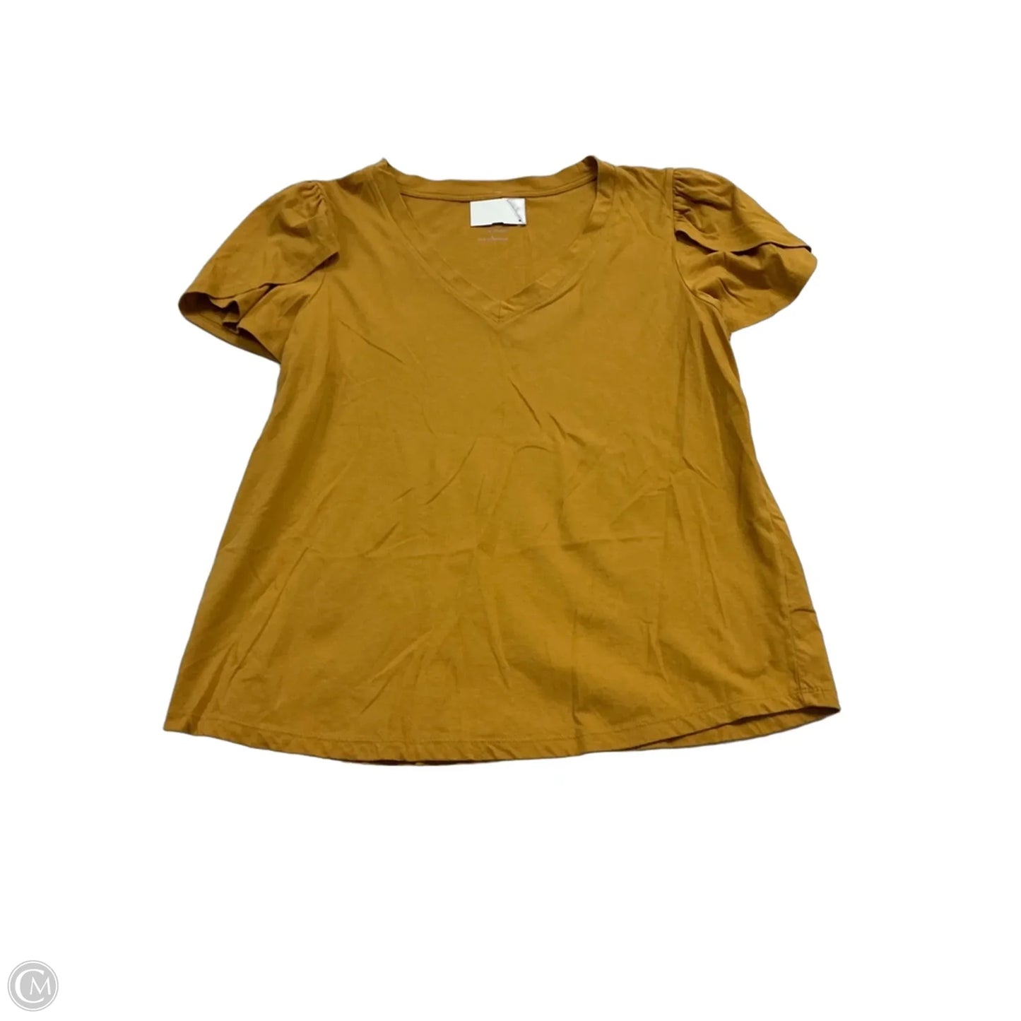 Top Short Sleeve By Maurices In Yellow, Size: L