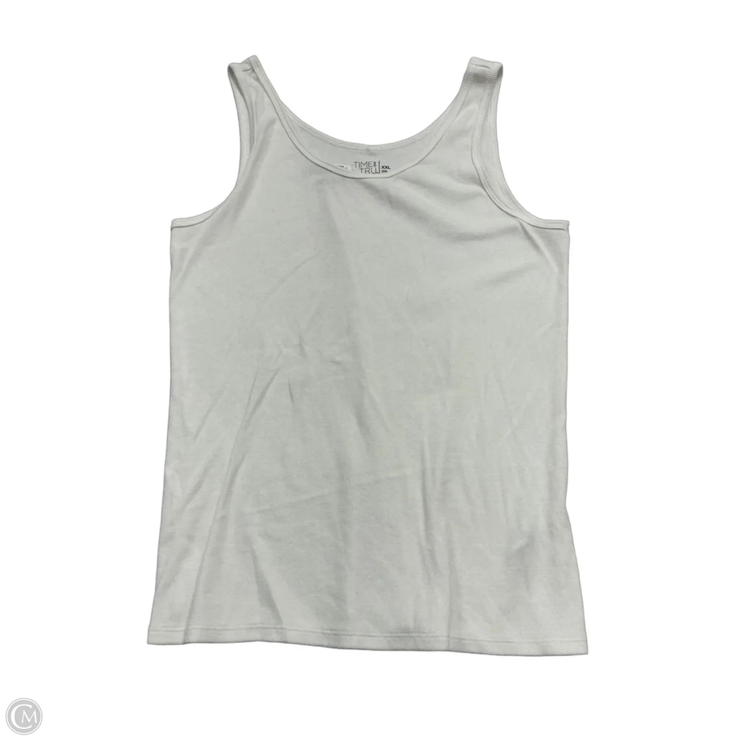 Tank Top By Time And Tru In White, Size: 1x