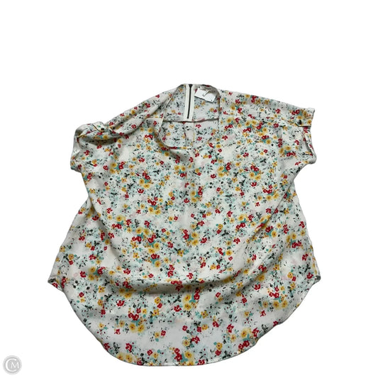 Top Short Sleeve By Maurices In Floral Print, Size: L