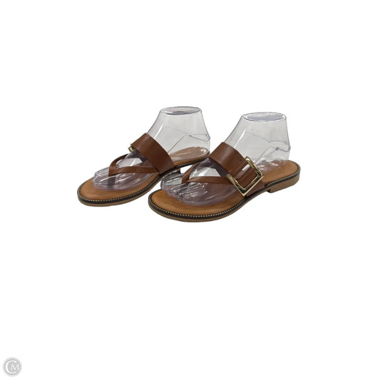 Sandals Flats By Toscanella In Brown, Size: 7.5