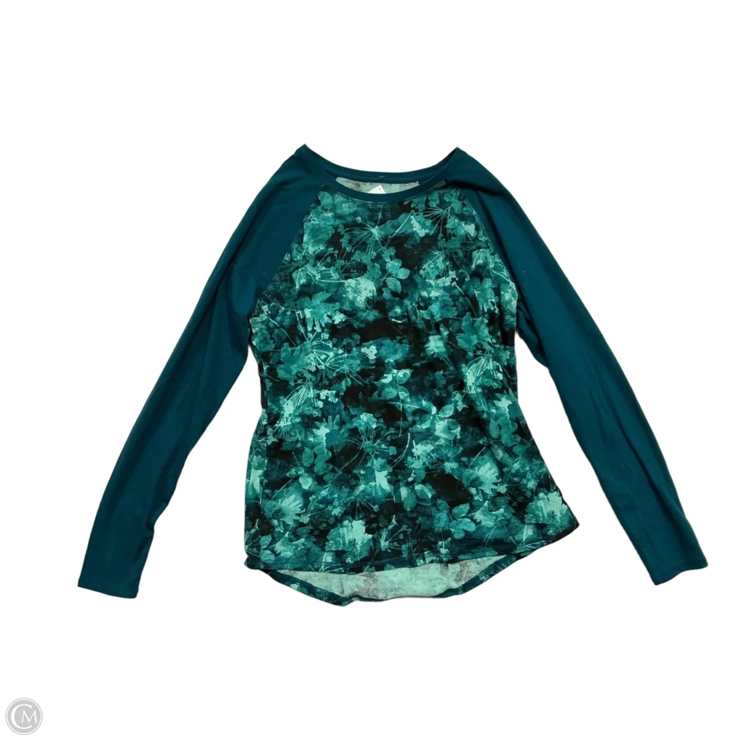 Athletic Top Long Sleeve Crewneck By Tek Gear In Blue, Size: L